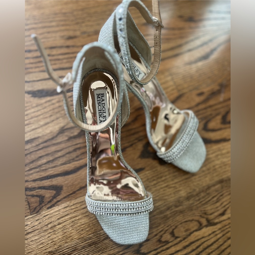 Bradley Mischka sparkly sandals , size 9.5, new